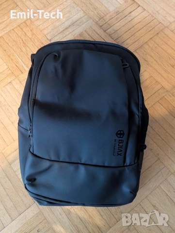 Бизнес раница за лаптоп BJIAX 15.6" с USB порт – черна, снимка 10 - Раници - 55123267