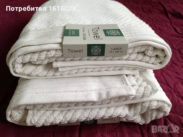 Нова Голяма хавлиена памучна кърпа Towel с размер 70 см./ 140 см., снимка 4 - Хавлиени кърпи - 45159652