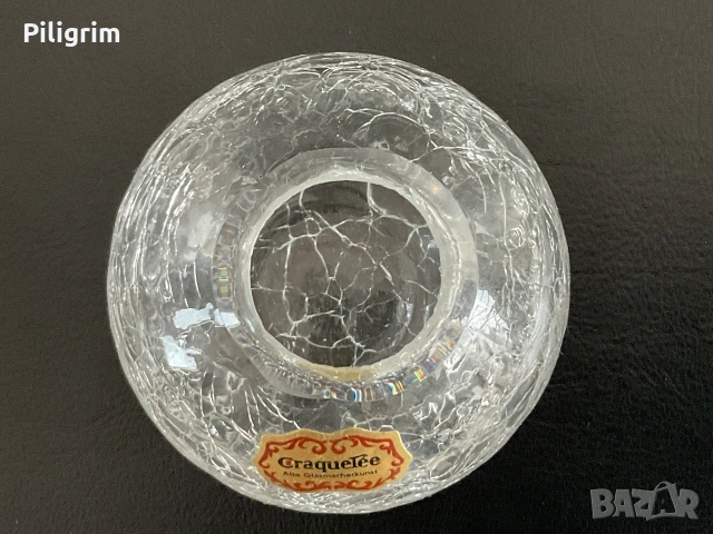 Ваза «Craquelée. Alte Glasmacherkunst», Германия., снимка 2 - Вази - 55150955