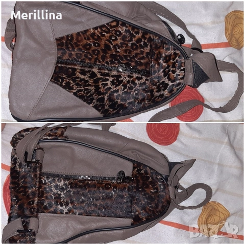 Малка кожена дамска раничка