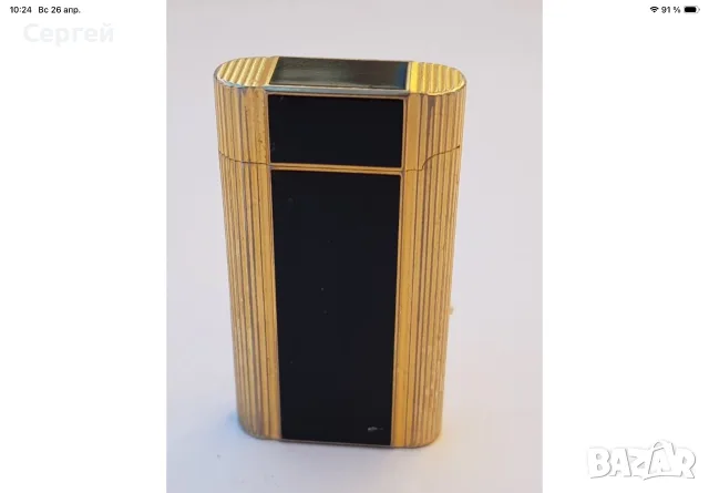 Запалка Zippo Contempo употребявана черно-златна от 80-те, снимка 2 - Запалки - 55357132