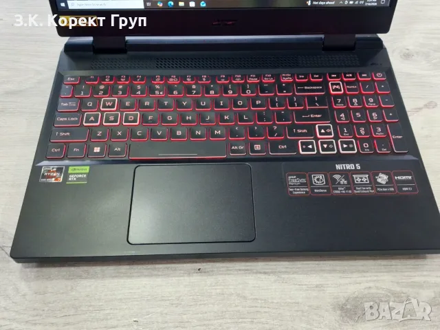 Геймърски лаптоп Acer Nitro 5 (AN515-46) | RTX 3070 Ti (8GB) | Ryzen 7 6800H | Кашон, снимка 5 - Лаптопи за игри - 55310707