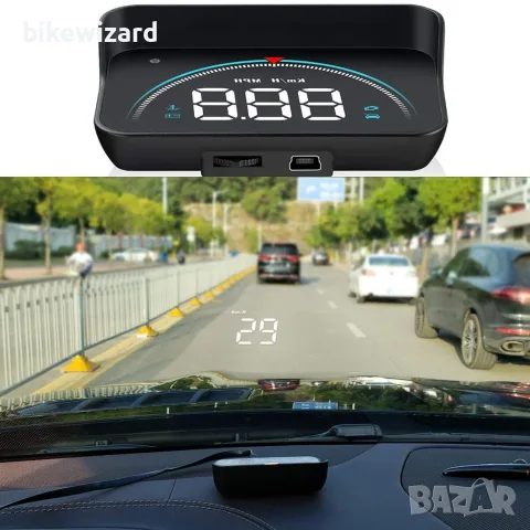 Автомобилен Head-Up дисплей, HUD проектор за предно стъкло, 1280x720, OBD НОВ
