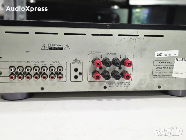 🔥 ЧИСТОКРЪВНО ONKYO! Класически Стерео Усилвател Onkyo A-830 🇯🇵🔊, снимка 6 - Ресийвъри, усилватели, смесителни пултове - 55021120