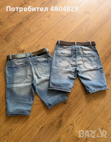 Мъжки къси дънки BERSHKA и MADE BY US, снимка 2 - Къси панталони - 55010416