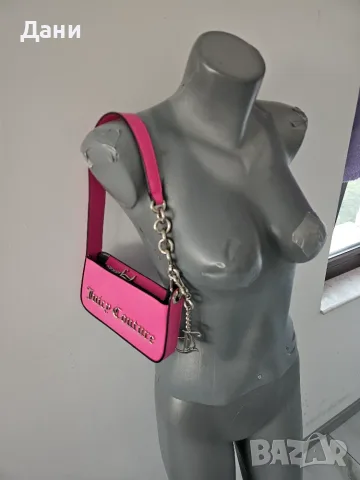 Продавам чисто НОВА малка секси Дамска чанта Juicy Couture, оригинална, розова, снимка 17 - Чанти - 55547819