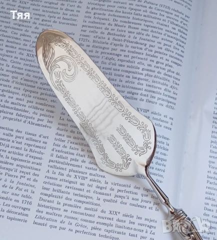 Посребрени прибори за сервиране , снимка 4 - Антикварни и старинни предмети - 54321703