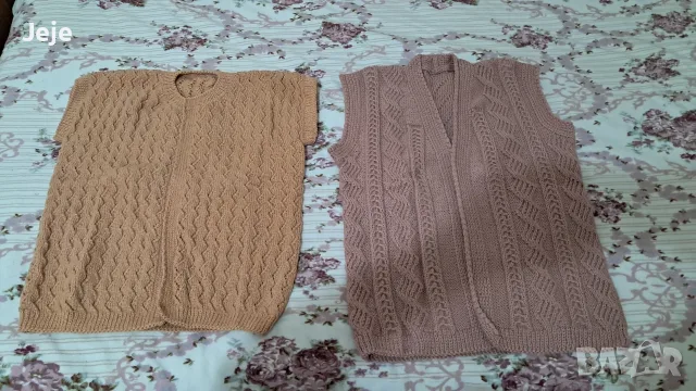 Нови дамски ръчно плетени елеци , снимка 2 - Елеци - 55351392
