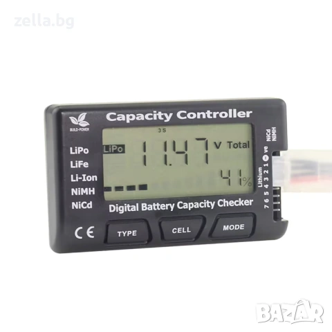 Дигитален тестер за батерии 18650 Li-Ion, LiPo, LiFe, NiMH, NiCd 2-7S с LCD дисплей 10441, снимка 8 - Друга електроника - 54694745