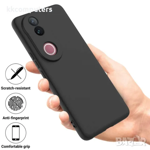 Калъф за vivo V50 5G – Течен силикон, Каишка за ръка, Издигнати ръбове, 4 цвята, снимка 3 - Калъфи, кейсове - 55378318