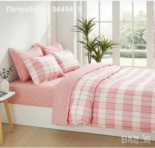 Спален комплект от 6 части с ластик , снимка 2 - Спално бельо - 54230234