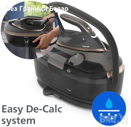Нова Philips PerfectCare 8000 парна станция OptimalTEMP 1.4L PSG8200/80 за гладене дрехи Филипс ютия, снимка 6 - Ютии - 54219912