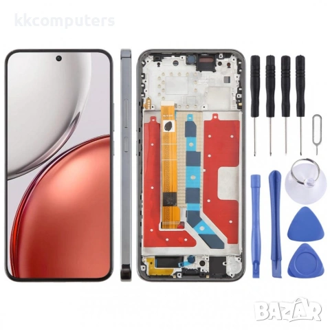 Оригинален LCD Дисплей и Тъч Скрийн с Рамка за Honor Magic8 Lite – 4 цвята