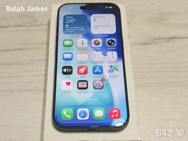 Като нов iPhone 17 5G 256 GB Black Гаранция, снимка 2 - Apple iPhone - 54809787