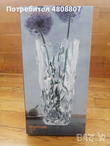 Кристална ваза NACHTMANN VASE SCULPTURE 33 см., снимка 4 - Вази - 54322318