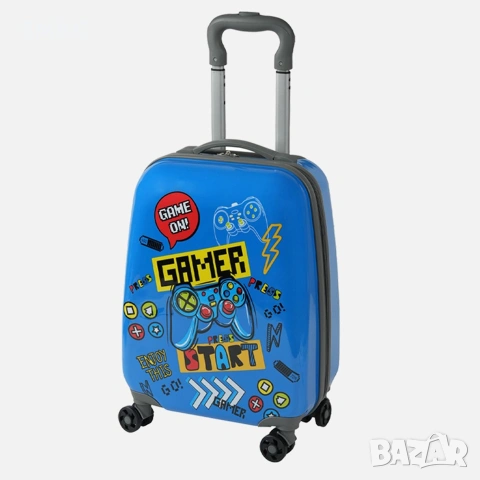Детски куфар тролей син Gamer 22L_1260637, снимка 2 - Други - 55211616