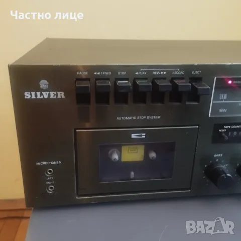 SILVER ресийвър с касетка, снимка 5 - Ресийвъри, усилватели, смесителни пултове - 55592473