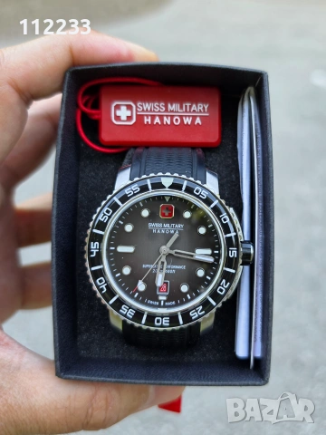 Swiss Military Hanowa Black Marlin Silicone Strap Men Watch SMWGN0001701, снимка 3 - Мъжки - 55079799