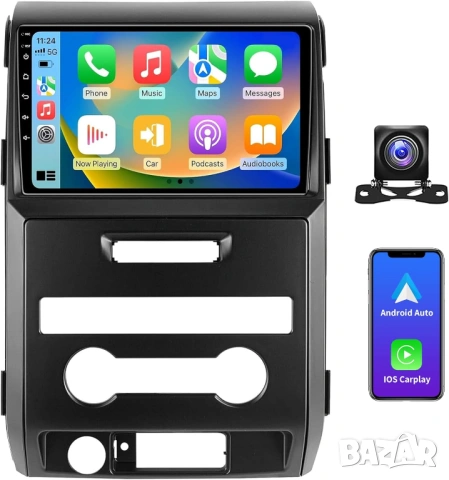 Мултимедия, Двоен дин, за Ford F150 Raptor, 2009-2012, Навигация, за Ford F150, 2DIN, плеър, Android