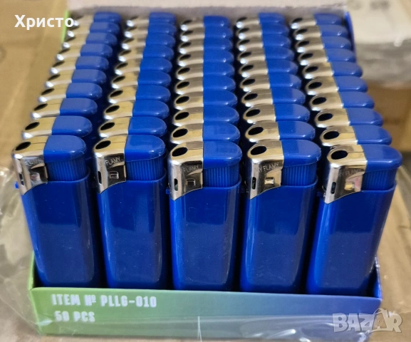 запалки пластмасови сини пиезо качествени, снимка 2 - Запалки - 17141823