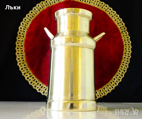 Бронзов гюм за мляко,кана за ракия. 