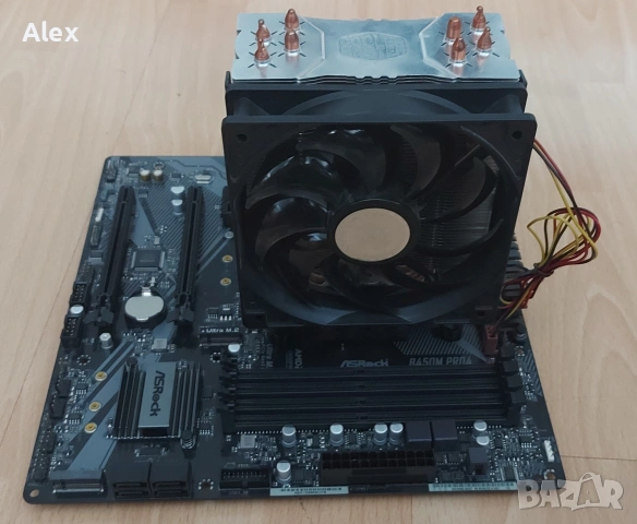 AMD Ryzen 5 2600X+АSRock B450M Pro4+охладител.