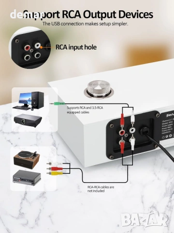 Компютърни високоговорители със субуфер 2.1, 16W, USB захранване, Bluetooth 5.0 и RCA вход, К03, снимка 6 - Аудиосистеми - 54447406
