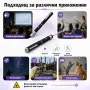 Силен виолетов син лазер показалка за котки кучета игра евтино мини лазерче лазерен пойнтер деца, снимка 7