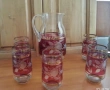 Ретро стъклени чаши и кана , снимка 7