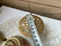 Красив месингов комплект от Англия с макове , снимка 12