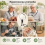 Голяма увеличителна лупа за врат с LED осветление за бродиране шиене гоблени четене настолна, снимка 5