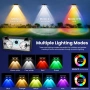 Solpex Соларни осветителни тела за огради, 9 цвята 11 режима RGB, 2 броя, снимка 2