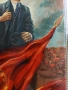 Огромна Руска кутия с Ленин пропаганда/папие маше/Федоскино. , снимка 3