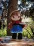 Анна от Замръзналото кралство / Frozen Плетена кукла, снимка 3