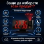 Настолен часовник с проектор светещ на тавана електронен с температура, снимка 4