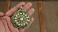 Красиво старо колие, висулка с инкрустирани камъни., снимка 5
