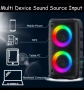 караоке блутут колонка с два микрофона + FM, TWS, RGB, снимка 3