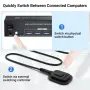 8K/60Hz 4K/120Hz USB 3.0 HDMI KVM превключвател за три монитора и два компютъра, снимка 3