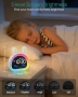 Нов Детски дигитален будилник с 2 аларми RGB светлина зайче лампа стая дете, снимка 6