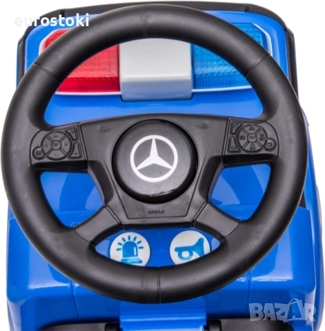 Devessport Детска кола за бутане полицейски камион Mercedes Actros 63.5 x 29 x 27 см., със светодиод, снимка 3 - Коли, камиони, мотори, писти - 54640702