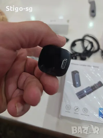 Безжичен лавалиерен микрофон, комплект 2 броя, USB, активна шумопотискаща технология, снимка 4 - Микрофони - 55613718