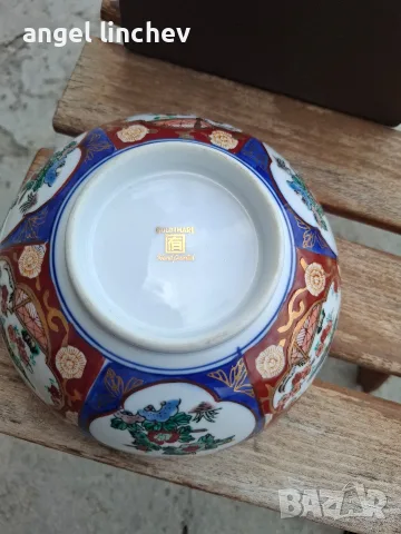 старини комплект порцеланова купа и бордуче на извесна японска марка, снимка 6 - Други - 55407085