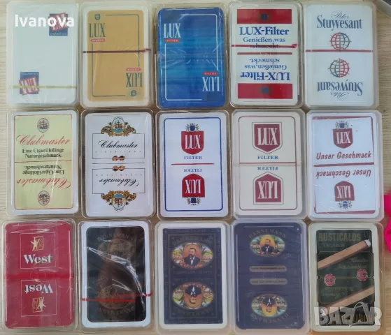 Ретро карти за белот с цигари, нови, снимка 2 - Карти за игра - 55543289