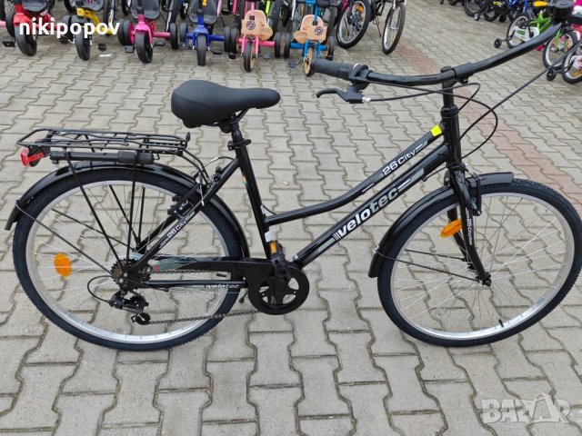 PA Алуминиев велосипед 26" Velotec CITY черен, снимка 2 - Велосипеди - 54398488