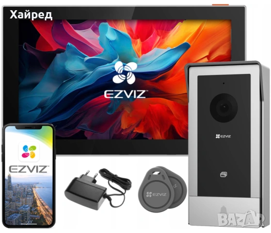 НОВ Ezviz CP5 видеодомофон, смарт умен звънец, интерком, шпионка с камера