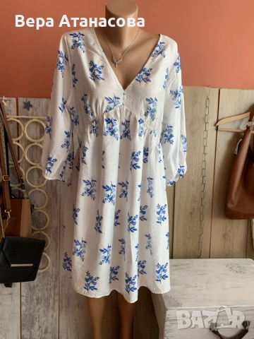 💙🤍💙 Кукленска рокля с висока талия💎 л размер👟, снимка 2 - Рокли - 55604916