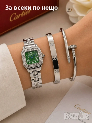Cartier Дамски Комплект Часовник С Гривни - Различни Модели Код SK1732, снимка 2 - Подаръци за жени - 54975709