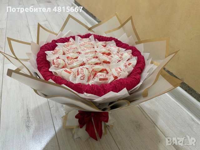 Букет от шоколадови бонбони, снимка 2 - Подаръци за жени - 54398289