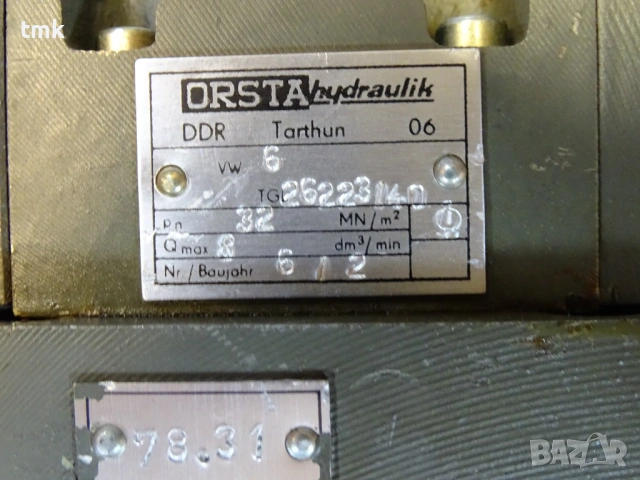 Хидравличен разпределител ORSTA VW 6 TGL26223140 Hydraulic Valve 24V, снимка 4 - Резервни части за машини - 54549746