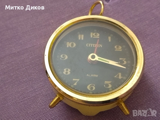 Citizen alarm vintage table clock watch часовник Япония Марков точен работи